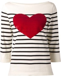 Marc Jacobs Breton Sequin Heart Sweater