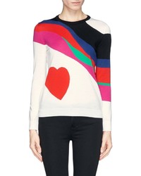 Alexander McQueen Paint Strokes Heart Sweater
