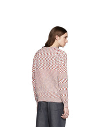 Missoni White And Red Knit Sweater