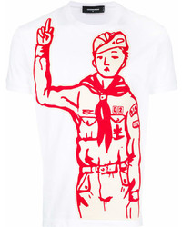 DSQUARED2 Boy Scout Print T Shirt