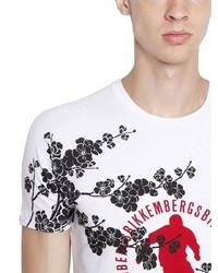 Bikkembergs Cherry Blossom Cotton Jersey T Shirt