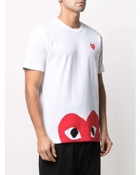 Comme Des Garcons Play Comme Des Garons Play Embroidered Logo Cotton T Shirt