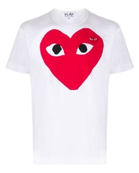 Comme Des Garcons Play Comme Des Garons Play Heart Print Short Sleeve T Shirt
