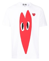 Comme Des Garcons Play Comme Des Garons Play Heart Print Short Sleeved T Shirt
