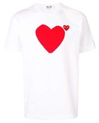 Comme Des Garcons Play Comme Des Garons Play Logo Heart Printed T Shirt