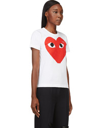 Comme des Garcons Comme Des Garons Play Red Heart Emblem Patch Applique T Shirt