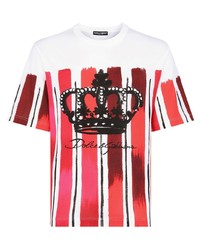 Dolce & Gabbana Crown Print Short Sleeve T Shirt