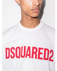 DSQUARED2 D2 Slouch Logo Ss Tee Wht