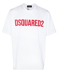 DSQUARED2 D2 Slouch Logo Ss Tee Wht