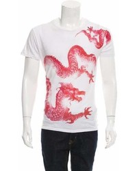Balmain Dragon Graphic Print T Shirt