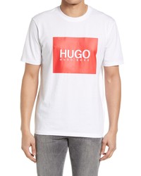 BOSS Hugo Dolive Logo Graphic Tee In White At Nordstrom