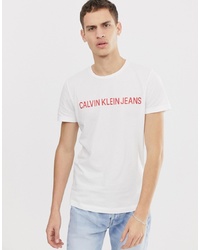 Calvin Klein Jeans Institutional Logo T Shirt White