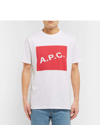 A.P.C. Kraft Printed Cotton Jersey T Shirt