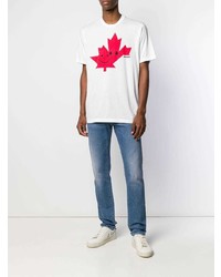 DSQUARED2 Leaf Print T Shirt