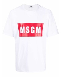 MSGM Logo Box Print T Shirt