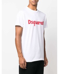 DSQUARED2 Logo Print Cotton T Shirt