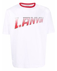 Lanvin Logo Print Cotton T Shirt