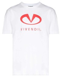 VIVENDII Logo Print Cotton T Shirt