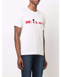 Kiton Logo Print Crewneck T Shirt