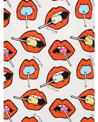Au Jour Le Jour Lollipop Lips Printed Cotton T Shirt
