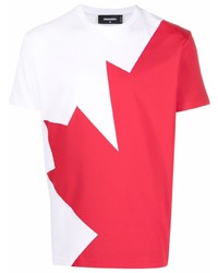 DSQUARED2 Maple Leaf Logo Print Short Sleeve T Shirt