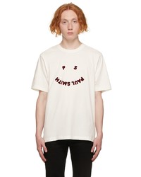 Ps By Paul Smith Off White Happy T Shirt