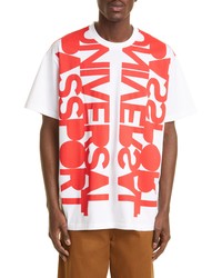 Burberry Ordell Universal Passport Slogan Print Graphic Tee In Whitebright Red At Nordstrom