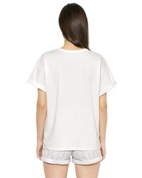 Oversized Printed Cotton Jersey T Shirt