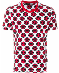 Love Moschino Peace Symbol Print T Shirt