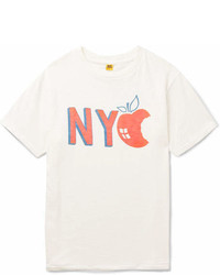 Velva Sheen Printed Slub Cotton Jersey T Shirt