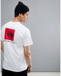 The North Face Red Box T Shirt Back Print In White