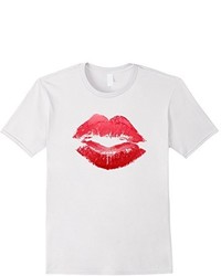 Red Lipstick Kiss Lips Valentines Day Girls Shirt