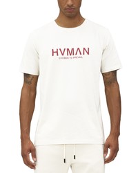 HVMAN Regular Fit Logo Crewneck Cotton T Shirt In Cream At Nordstrom