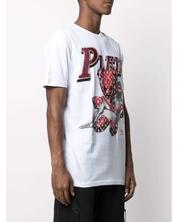 Philipp Plein Rhinestone Embellished Cotton T Shirt
