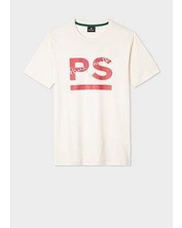 Paul Smith Slim Fit Off White Ps Print T Shirt
