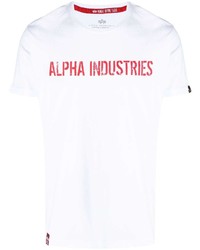Alpha Industries Slogan Print Cotton T Shirt