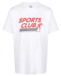 Sporty & Rich Slogan Print Cotton T Shirt