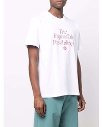 Casablanca Slogan Print Organic Cotton T Shirt