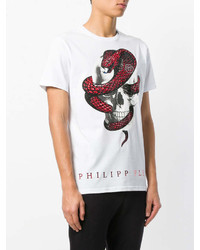 Philipp Plein Snake Skull Print T Shirt