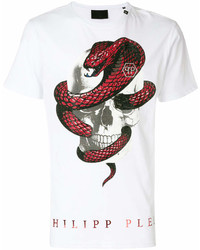 Philipp Plein Snake Skull Print T Shirt