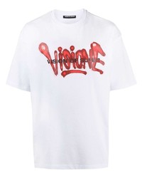 Vision Of Super Spray Logo Print Cotton T Shirt