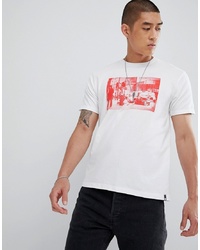 DC Shoes T Shirt With London Chest Photo Print In White