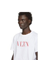 Valentino White And Red Vltn T Shirt