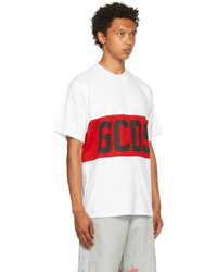 Gcds White Band Logo T Shirt
