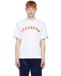 Icecream White Cotton T Shirt