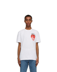 JW Anderson White Embroidered Face Jwa T Shirt