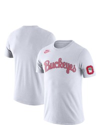 Nike White Ohio State Buckeyes Basketball Retro 2 Hit T Shirt