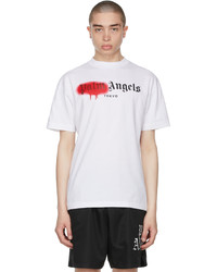 Palm Angels White Red Sprayed Logo Tokyo T Shirt