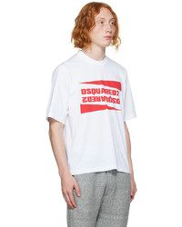 DSQUARED2 White Reverse Football T Shirt