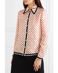 Gucci Med Printed Silk Twill Blouse